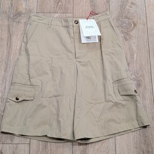 $1095 Mens Alexander McQueen Cotton Cargo Shorts Beige 48 US 32